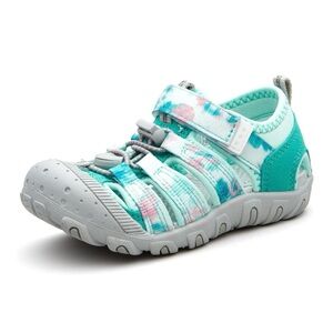 Wee Step Toddler Little Kid Sporty Closed Toe Water Sandals Teal Tie Dye Size 7